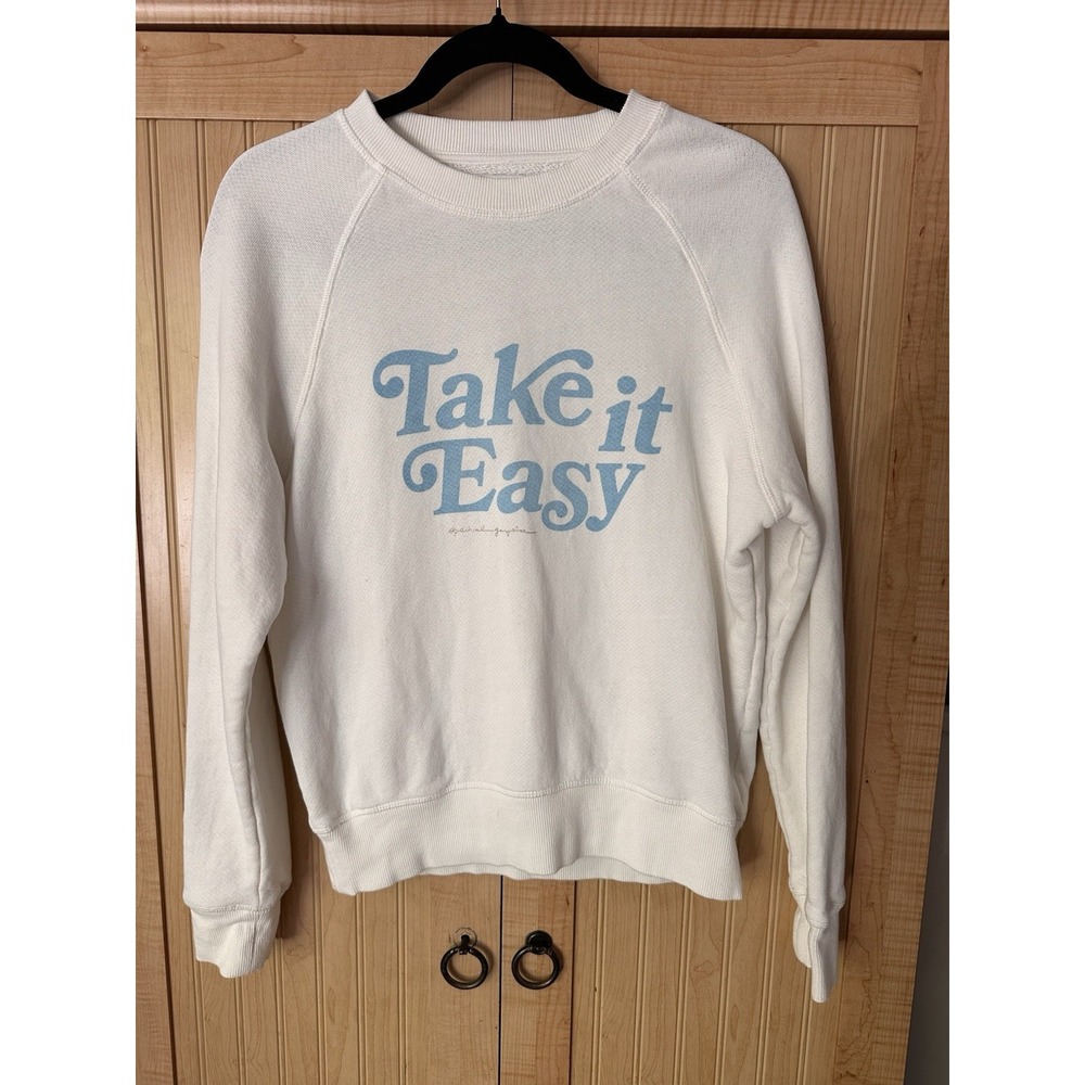 Spiritual Gangster "Take It Easy" Old School Terry Pullover Stone Size Small - Picture 2 of 6